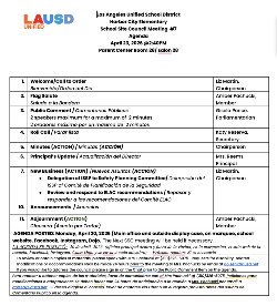 SSC Agenda 4/23